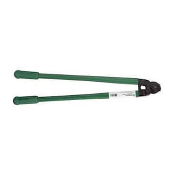 ACSR Cable Cutter, 2/0 AWG ACSR, 350 kcmil Aluminum, 350 kcmil Copper, 28 in oal, Steel with rubber grip, Aluminum, Copper