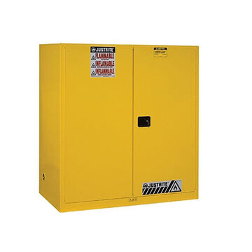 Flammable Cabinet, 18 ga Steel, Yellow