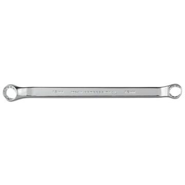 Offset Double Box Wrench, 16 x 18 mm, Double Box End, 12 Points, 10-11/16 in lg, 7.5 Deg