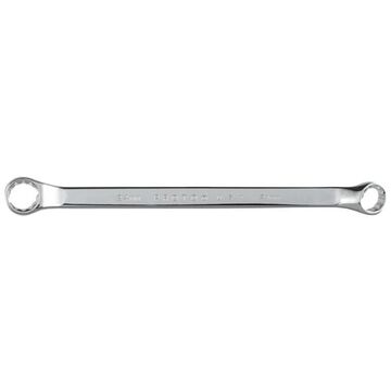 Offset Double Box Wrench, 21 x 24 mm, Double Box End, 12 Points, 13-25/64 in lg, 7.5 Deg