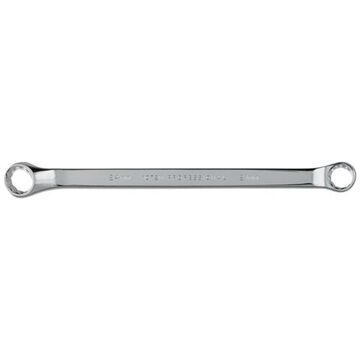 Offset Double Box Wrench, 21 x 24 mm, Double Box End, 12 Points, 13-25/64 in lg, 7.5 Deg