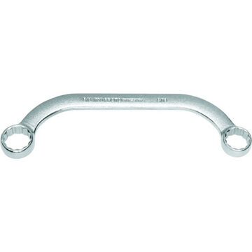 OBSTRUCTION Box Wrench, 9/16 x 5/8 in, Spline, 12 Points, 6-5/8 in lg, 15 deg