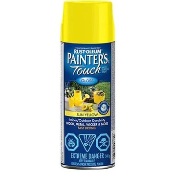 Peinture à appliquer au pinceau tout usage, contenant de 340 g, jaune soleil