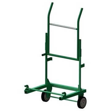 Cart Cable Reel Transporter, Spool Weight: 300 lb, Spool Diameter: 40 in, Spool Width: 20 in, Steel, Green
