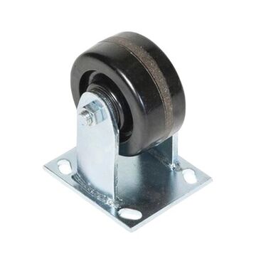 Rigid Caster, 800 lb, 4 in Wheel dia, 2 in Wheel wd, Phenolic Wheel