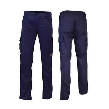 Pantalon cargo, femme, taille 38 pouce, bleu marine, 88 % coton, 12 % nylon haute ténacité