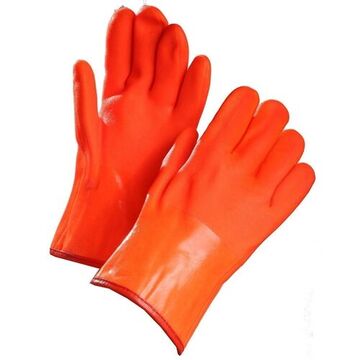 Gants résistants aux produits chimiques à double trempage, paume en PVC, orange