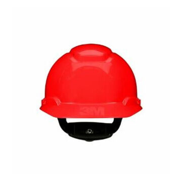 Vented Ratchet Cap Style Hard Hat, Red, HDPE, 4 Point Ratchet, Class G, E, C