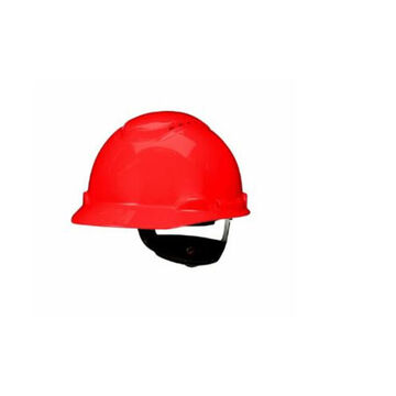 Vented Ratchet Cap Style Hard Hat, Red, HDPE, 4 Point Ratchet, Class G, E, C