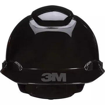 Vented Ratchet Cap Style Hard Hat, Black, HDPE, 4 Point Ratchet, Class G, E, C