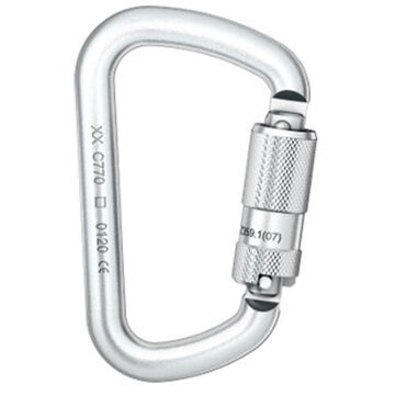 Keylock Kwiklock Carabiner, 3600 lb, 3.55 in Inside wd, 0.94 in, Cold Formed Steel