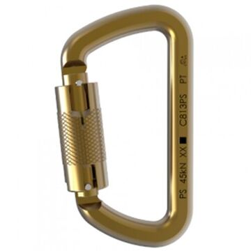 Kwiklock Carabiner, 3600 lb, 3.5 in Inside wd, 0.65 in, Cold Formed Steel