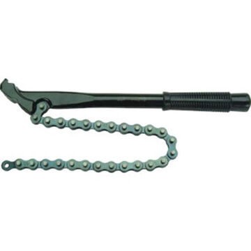 Universal Chain Wrench, 16-1/2 in lg, 7/8 to 4, 16-1/2 in Chain lg, Single End, Steel Jaw