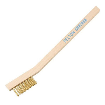 Small Cleaning Brush, 1-1/2 in Brush lg, 3/4 in Brush wd, 7-3/4 in lg, Stainless Steel Wire, Curved