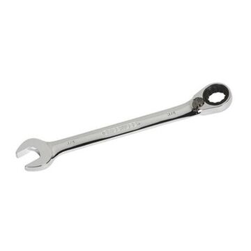 Compact Reversible Combination Wrench, 3/4 in, Ratcheting, 9-3/4 in lg, 15 deg