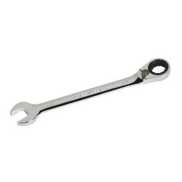 Compact Reversible Combination Wrench, 7/8 in, Ratcheting, 11-1/8 in lg, 15 deg