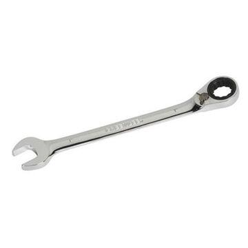 Compact Reversible Combination Wrench, 1 in, Ratcheting, 12-11/16 in lg, 15 deg