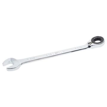 Compact Reversible Combination Wrench, 1-1/8 in, Ratcheting, 16-1/2 in lg, 15 deg