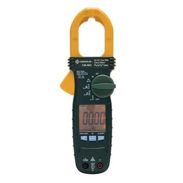 AC/DC True RMS, calibrated Clamp Meter, 60, 600 A, 6, 60, 600 kohm, 50/60 HZ, 1.18 in, LCD
