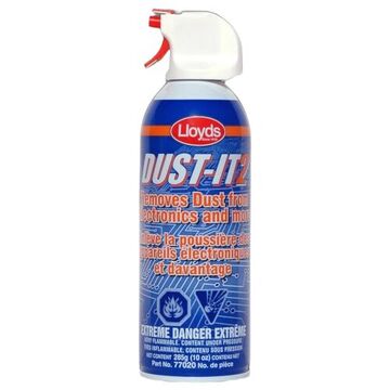 Super Duster Cleaner, Aerosol Can, 285 g, Clear, 0.910 to 0.970, 100% 1, 1-Difluoroethane