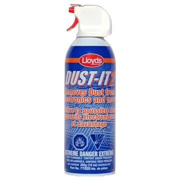 Super Duster Cleaner, Aerosol Can, 285 g, Clear, 0.910 to 0.970, 100% 1, 1-Difluoroethane