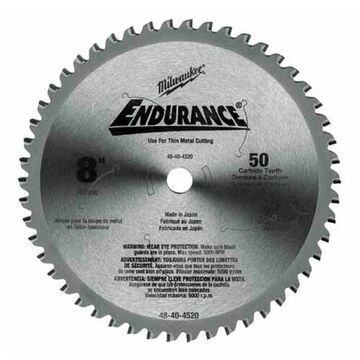 Blade Circular Saw, 8 In Dia, 5/8 In Arbor, 50 Teeth, Carbide