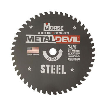 Metal Cutting Blade Circular Saw Blade, 5/8 in dia, 5/8 in Arbor, 48 Teeth, Carbide