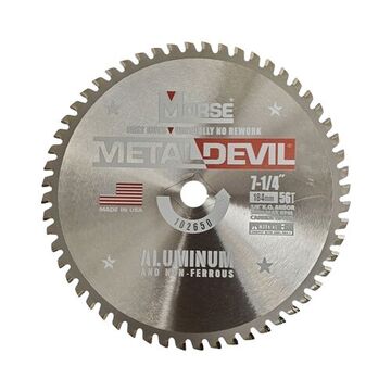Metal Cutting Blade Circular Saw Blade, 7-1/4 in dia, 5/8 in Arbor, 56 Teeth, Carbide
