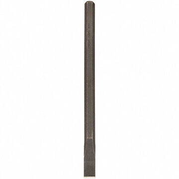 Cold Chisel, 3/4 in Tip, Straight, 5/8 in Stock, Hex, 12 in lg