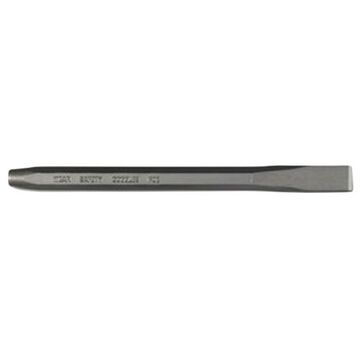 Cold Chisel, 3/8 in Tip, Straight, 5/8 in Stock, Hex, 7 in lg