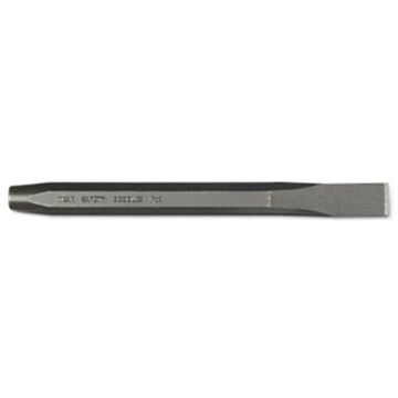 Cold Chisel, 1/2 in Tip, Straight, 7/16 in Stock, Hex, 6 in lg