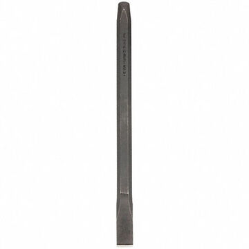 Cold Chisel, 1 in Tip, Straight, 3/4 in Stock, Hex, 12 in lg