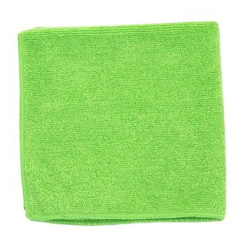 Cloth, 16 in wd, 16 in lg, Green, Microfiber
