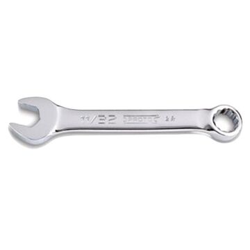 Double End Combination Wrench, 11/32 in, Non-Ratcheting, 12 Points, 3-5/8 in lg, 15 deg