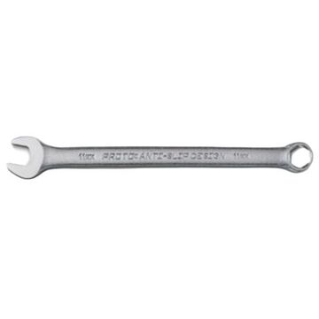Wrench Anti-slip Design Combination, 11 Mm, Non-ratcheting, 6 Points, 6-29/32 In Lg, 15 Deg
