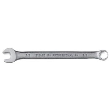 Anti-Slip Design, Double End Combination Wrench, 3/8 in, Non-Ratcheting, 12 Points, 6-1/4 in lg, 15 deg