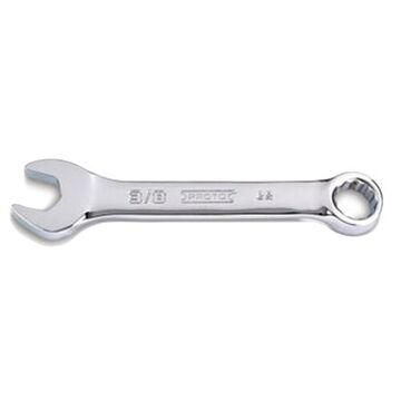 Double End Combination Wrench, 3/8 in, Non-Ratcheting, 12 Points, 3-3/4 in lg, 15 deg