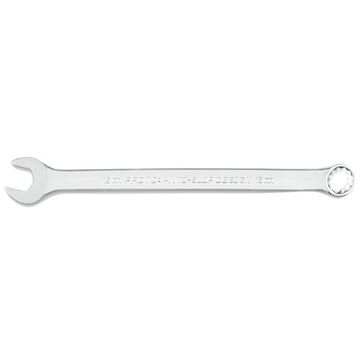 Anti-Slip Design Combination Wrench, 15 mm, Spline, 12 Points, 8-7/8 in lg, 15 deg