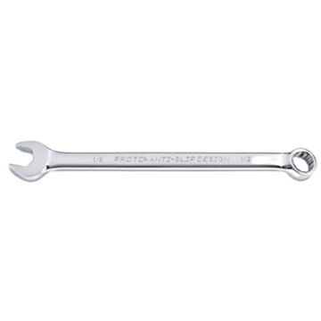 Anti-Slip Design Combination Wrench, 1/2 in, Non-Ratcheting, 12 Points, 8 in lg, 15 deg