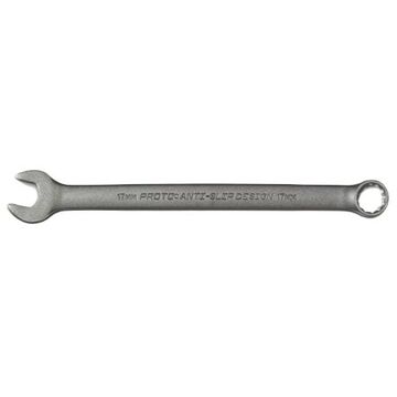 Double End Combination Wrench, 17 mm, Non-Ratcheting, 12 Points, 261.3 mm lg, 15 deg