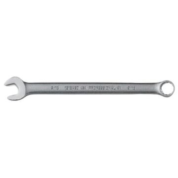 Tether-Ready Combination Wrench, 9/16 in, Non-Ratcheting, 12 Points, 8-5/8 in lg, 15 deg