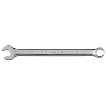 Double End Combination Wrench, 18 mm, Non-Ratcheting, 12 Points, 271.3 mm lg, 15 deg