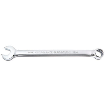Corrosion Resistant, Anti-Slip Combination Wrench, 22 mm, 12 Points, 12-17/32 in lg, 15 deg
