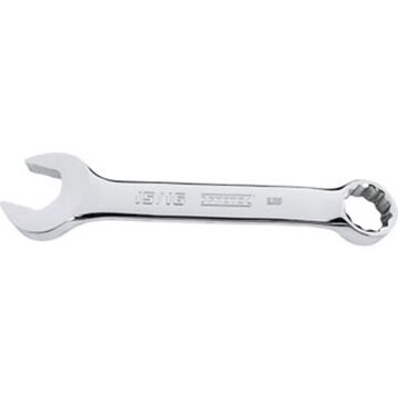 Combination Wrench, 15/16 in, Short, 12 Points, 8-19/64 in lg, 15 deg