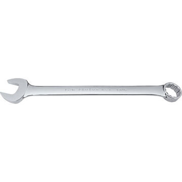 Tether-Ready Combination Wrench, 1-7/16 in, Non-Ratcheting, 12 Points, 19-3/8 in lg, 15 deg
