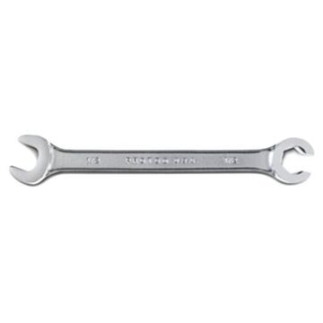 Double End Flare Nut Combination Wrench, 1/2 in, Non-Ratcheting, 6 Points, 6-7/16 in lg, 15 deg