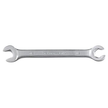 Double End Flare Nut Combination Wrench, 1/2 in, Non-Ratcheting, 6 Points, 6-7/16 in lg, 15 deg