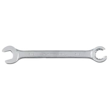 Double End Flare Nut Combination Wrench, 9/16 in, Non-Ratcheting, 12 Points, 6-15/16 in lg, 15 deg