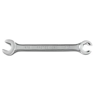 Double End Flare Nut Combination Wrench, 9/16 in, Non-Ratcheting, 6 Points, 6-15/16 in lg, 15 deg