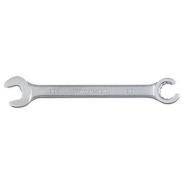 Double End Flare Nut Combination Wrench, 5/8 in, Non-Ratcheting, 12 Points, 7-5/8 in lg, 15 deg